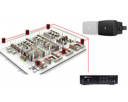Акустическая система для офиса 6 настенных колонки AUDAC WX302